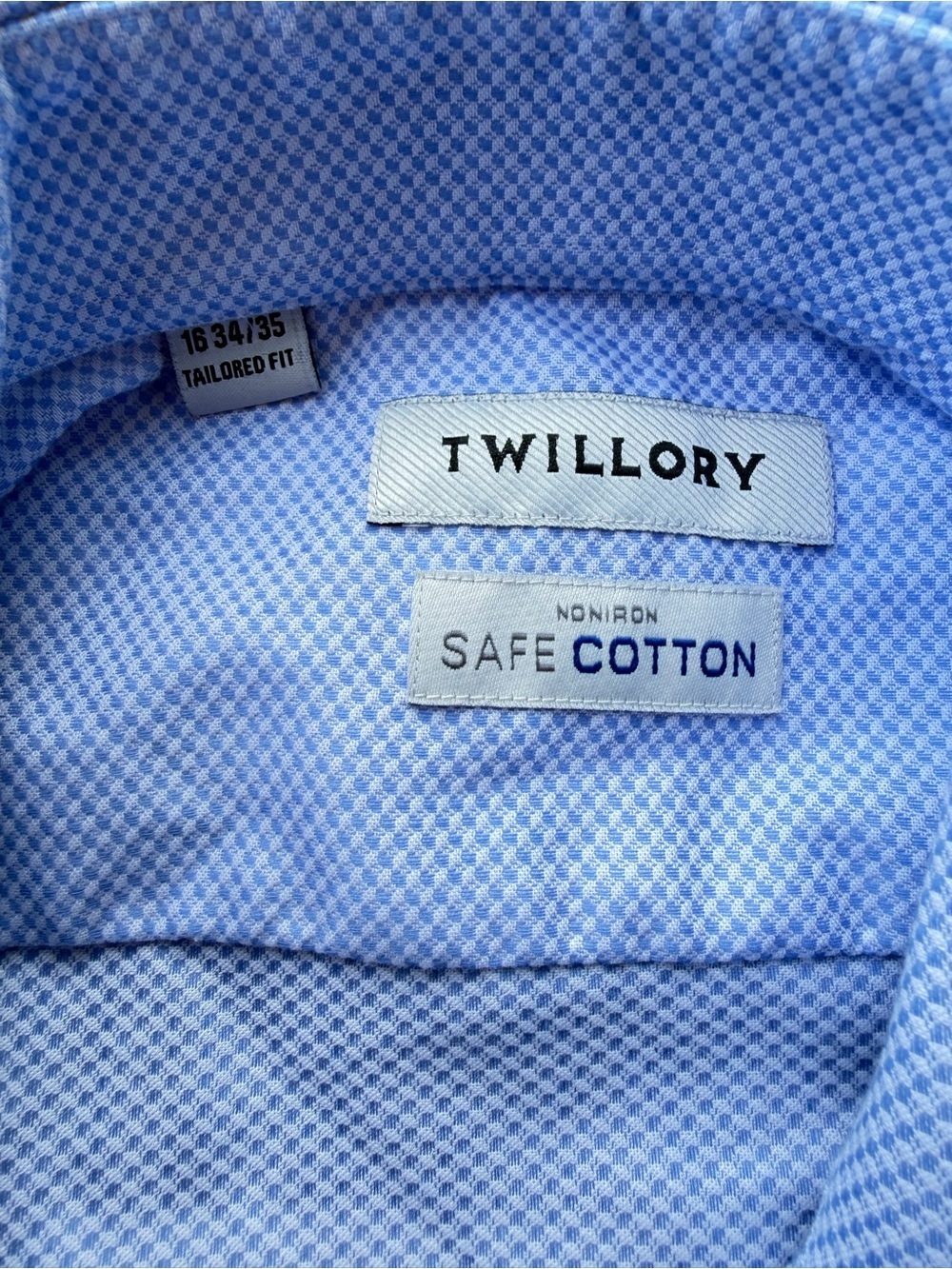 Twillory Tailored Fit 16 34/35 Light BlueNon-Iron Dress Shirt